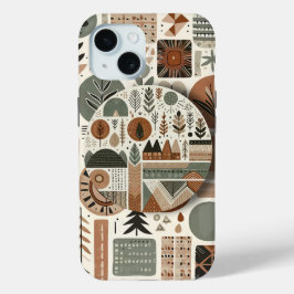 Geometrie van de natuur iPhone 15 case