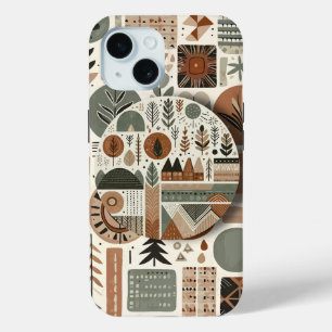 Geometrie van de natuur iPhone 15 case