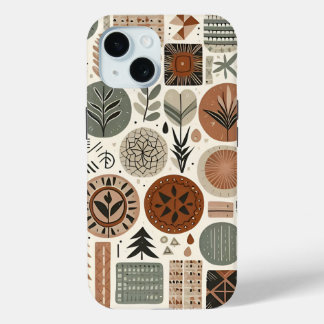 Geometrie van de natuur iPhone 15 case