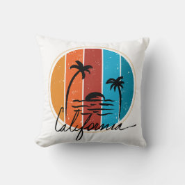 Geometrie van de  retro-zonnebank van Californië Kussen