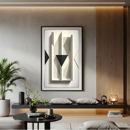 Geometrie van de stilte canvas afdruk