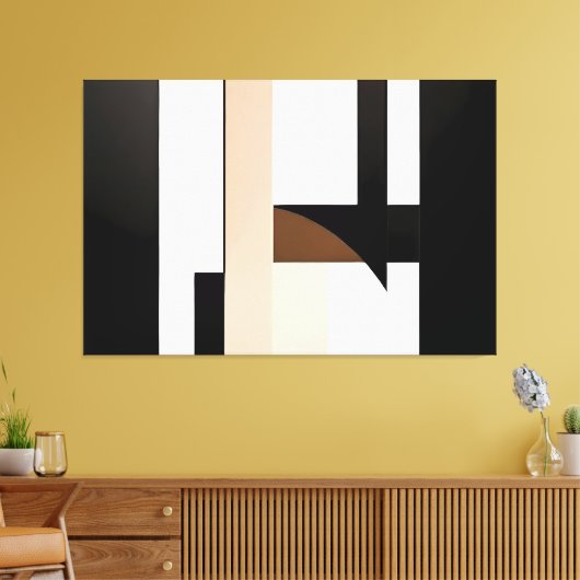 Geometrie van de stilte canvas afdruk (Insitu (Woonkamer))
