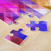 Geometrie van de textuur van kleur legpuzzel (Zijkant)