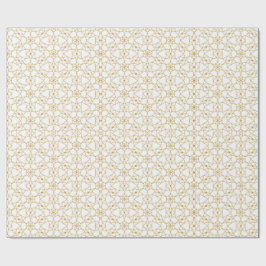 Geometrie van gele mandala cadeaupapier