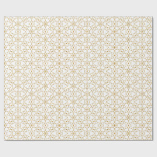 Geometrie van gele mandala cadeaupapier