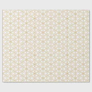 Geometrie van gele mandala cadeaupapier