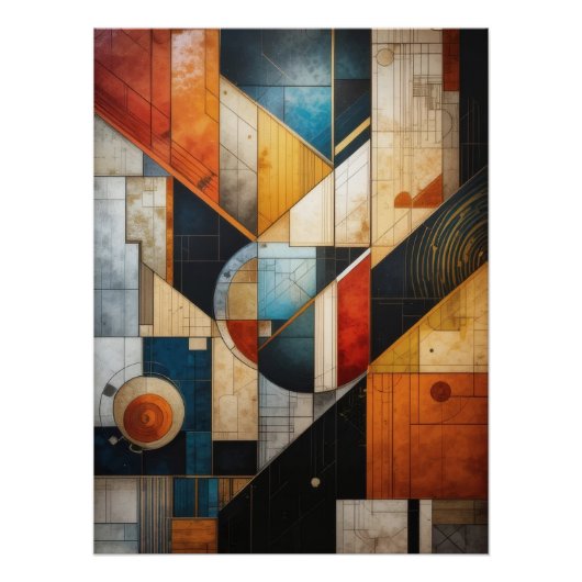 Geometrie van het Abstract Poster (Voorkant)