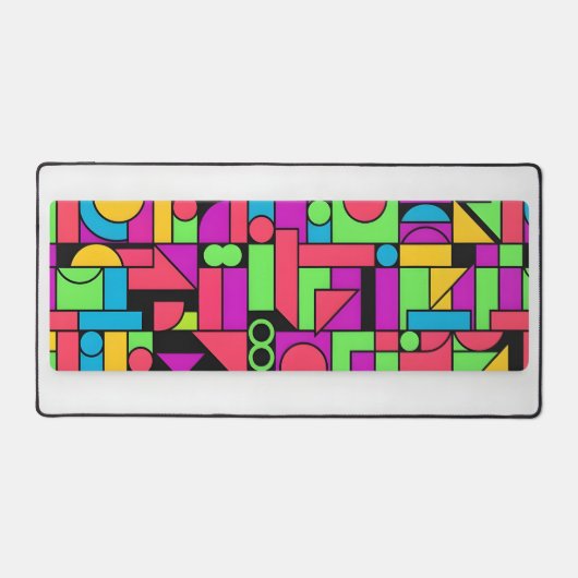 Geometrie van Neon Memphis Bureaumat (Voorkant)