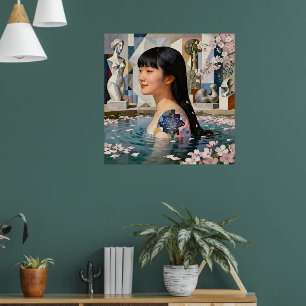 “Geometrie van Sereniteit” – Een digitaal portret Poster