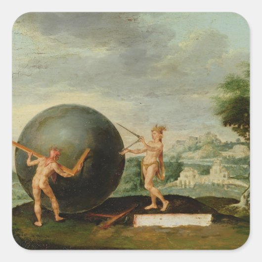 Geometrie Vierkante Sticker (Voorkant)