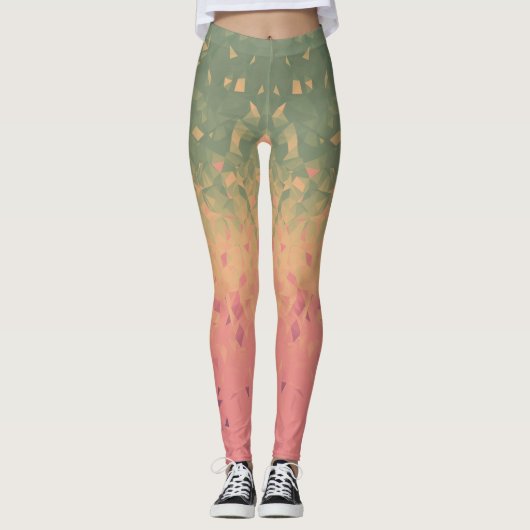 Geometrie - watermeloen leggings (Voorkant)