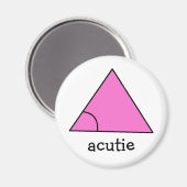Geometrie Wiskunde Teacher Gift Triangle Acute Acu Magneet (Voorkant / Achterkant)
