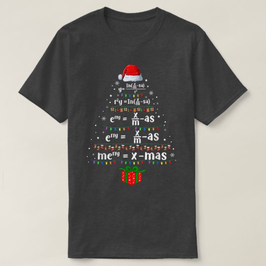 Geometrie Wiskunde Wetenschapsleraar kerst T-shirt (Design voorkant)