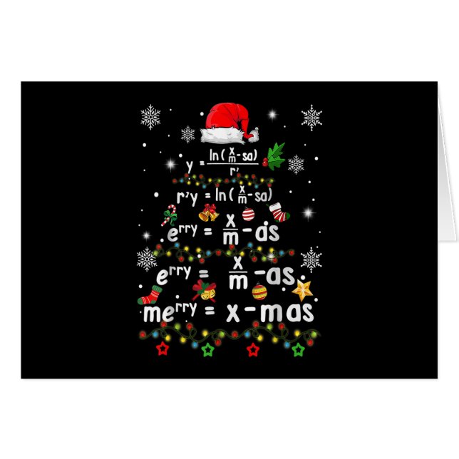 Geometrie Wiskunde Wetenschapsleraar Kerstmis (Voorkant Horizontaal)