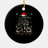 Geometrie Wiskunde Wetenschapsleraar Kerstmis Keramisch Ornament (Voorkant)