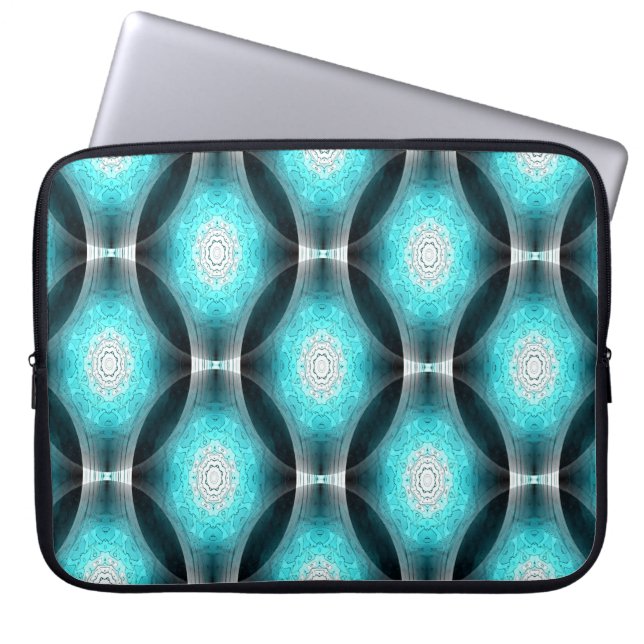 Geometrie zee..... laptop sleeve (Voorkant)