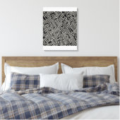 Geometrie zwart-wit doolhof – minimalistisch Abstr Canvas Afdruk (Insitu (Slaapkamer))