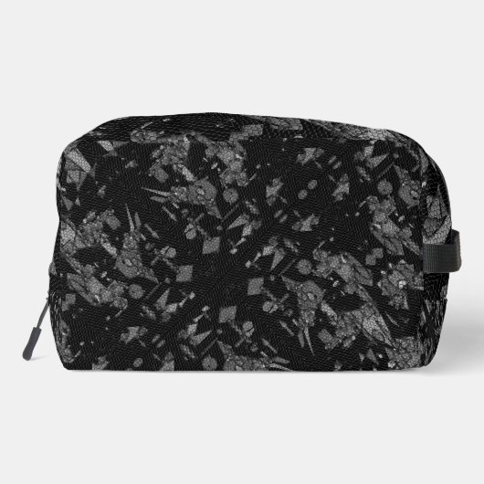 Geometriemechanisme zwart toilettasje (Achterkant)