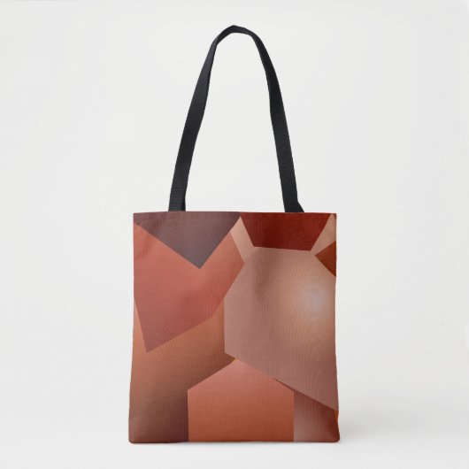 Géométrique marron tote bag (Voorkant)