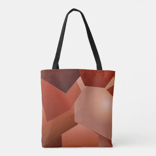 Géométrique marron tote bag (Achterkant)