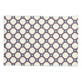 Geometrisch 007 neutraal en blauw kussensloop (Achterkant-Links)