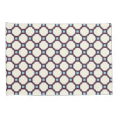 Geometrisch 007 neutraal en blauw kussensloop (Achterkant-Rechts)