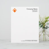 Geometrisch 01 - Oranje Gepersonaliseerd Briefhoofd (Staand voorkant)