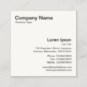 Geometrisch 020614 - zwart en roze vierkante visitekaartje (Achterkant)