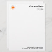 Geometrisch 02 - Oranje Briefhoofd Ontwerp (Voorkant / Achterkant)