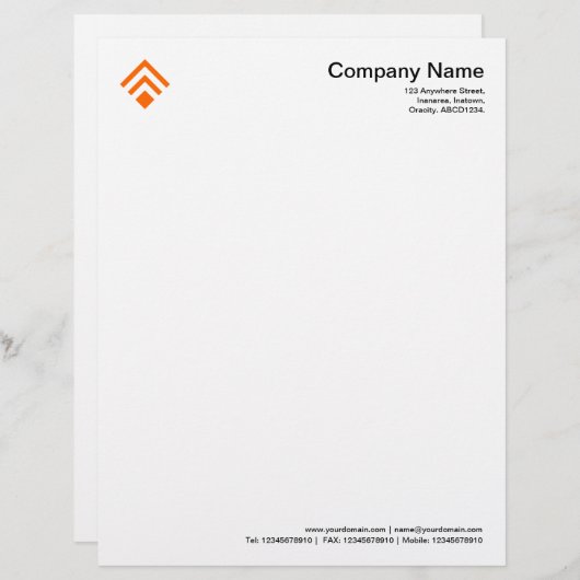 Geometrisch 02 - Oranje Briefhoofd Ontwerp (Voorkant / Achterkant)