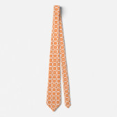 Geometrisch 030614 - Oranje op wit Stropdas (Voorkant)