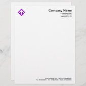 Geometrisch 03 - Paars Briefhoofd Ontwerp (Voorkant / Achterkant)