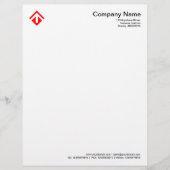 Geometrisch 03 - Rood Briefhoofd Ontwerp (Voorkant)