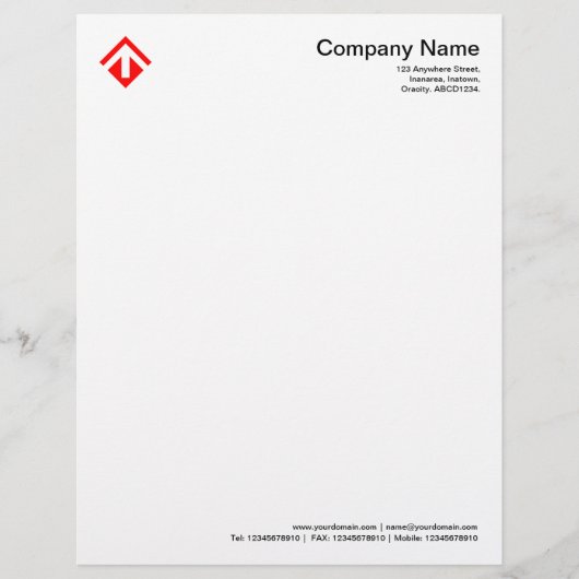 Geometrisch 03 - Rood Briefhoofd Ontwerp (Voorkant)