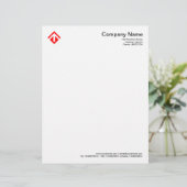 Geometrisch 03 - Rood Briefhoofd Ontwerp (Staand voorkant)