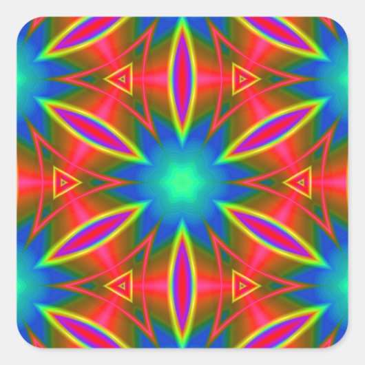 Geometrisch 160614 (01) vierkante sticker (Voorkant)