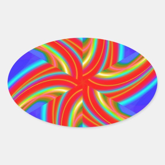 Geometrisch 160614 (04) ovale sticker (Voorkant)