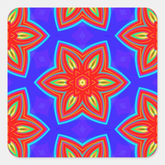 Geometrisch 160614 (05) vierkante sticker (Voorkant)