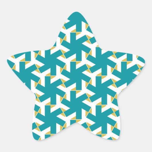 Geometrisch 230614 (03) ster sticker (Voorkant)