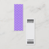 Geometrisch 280514 (03) - Wit op Paars Mini Visitekaartje (Voorkant / Achterkant)