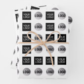 Geometrisch 2 Logo Patroon Ontwerp Inpakpapier Vel (In situ)