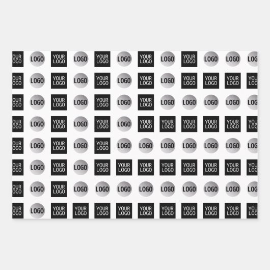 Geometrisch 2 Logo Patroon Ontwerp Inpakpapier Vel (Voorkant)