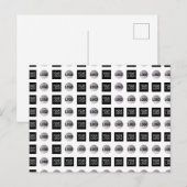 Geometrisch 2 Logo-patroonontwerp Briefkaart (Voorkant / Achterkant)