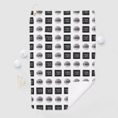Geometrisch 2 Logo-patroonontwerp Golfhanddoek (Insitu)