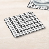 Geometrisch 2 Logo-patroonontwerp Kartonnen Onderzetters (Schuin)