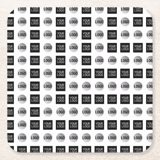 Geometrisch 2 Logo-patroonontwerp Kartonnen Onderzetters (Voorkant)