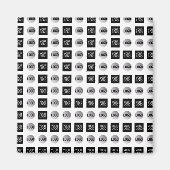 Geometrisch 2 Logo-patroonontwerp Magneet (Voorkant)