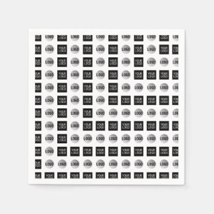 Geometrisch 2 Logo-patroonontwerp Servet