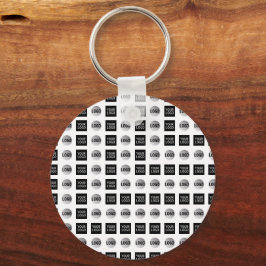 Geometrisch 2 Logo-patroonontwerp Sleutelhanger