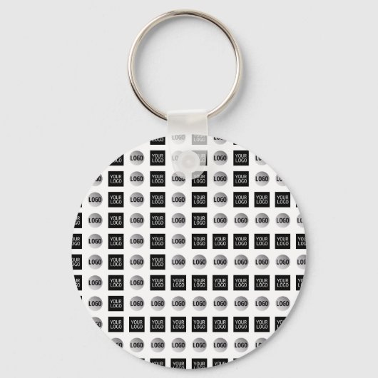 Geometrisch 2 Logo-patroonontwerp Sleutelhanger (Achterkant)